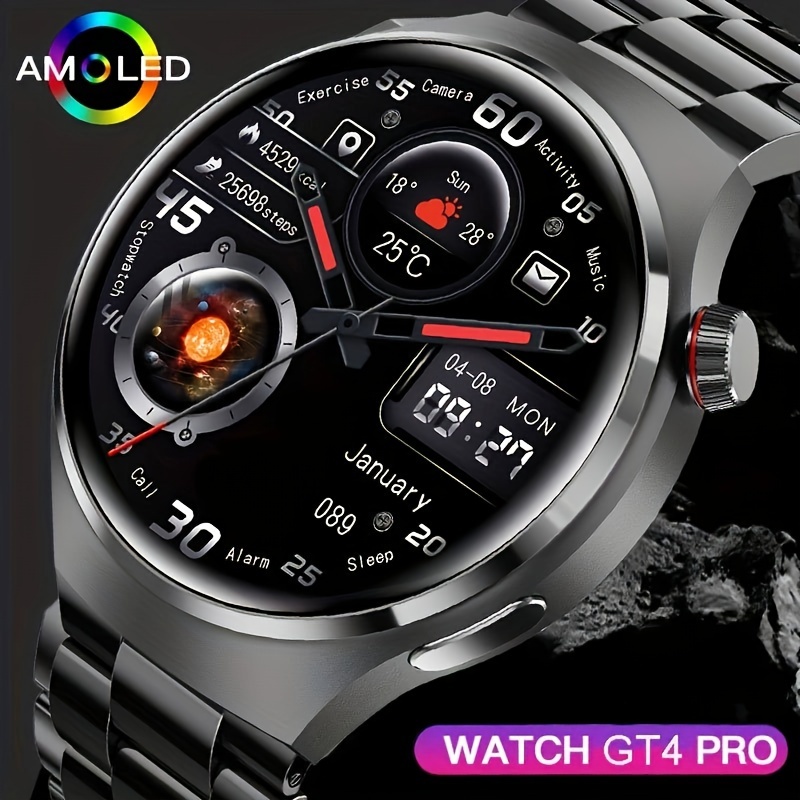 Gt4pro Reloj Inteligente Hombre Smartwatch Mujer Para Huawei Color De La  Correa Silver Steel