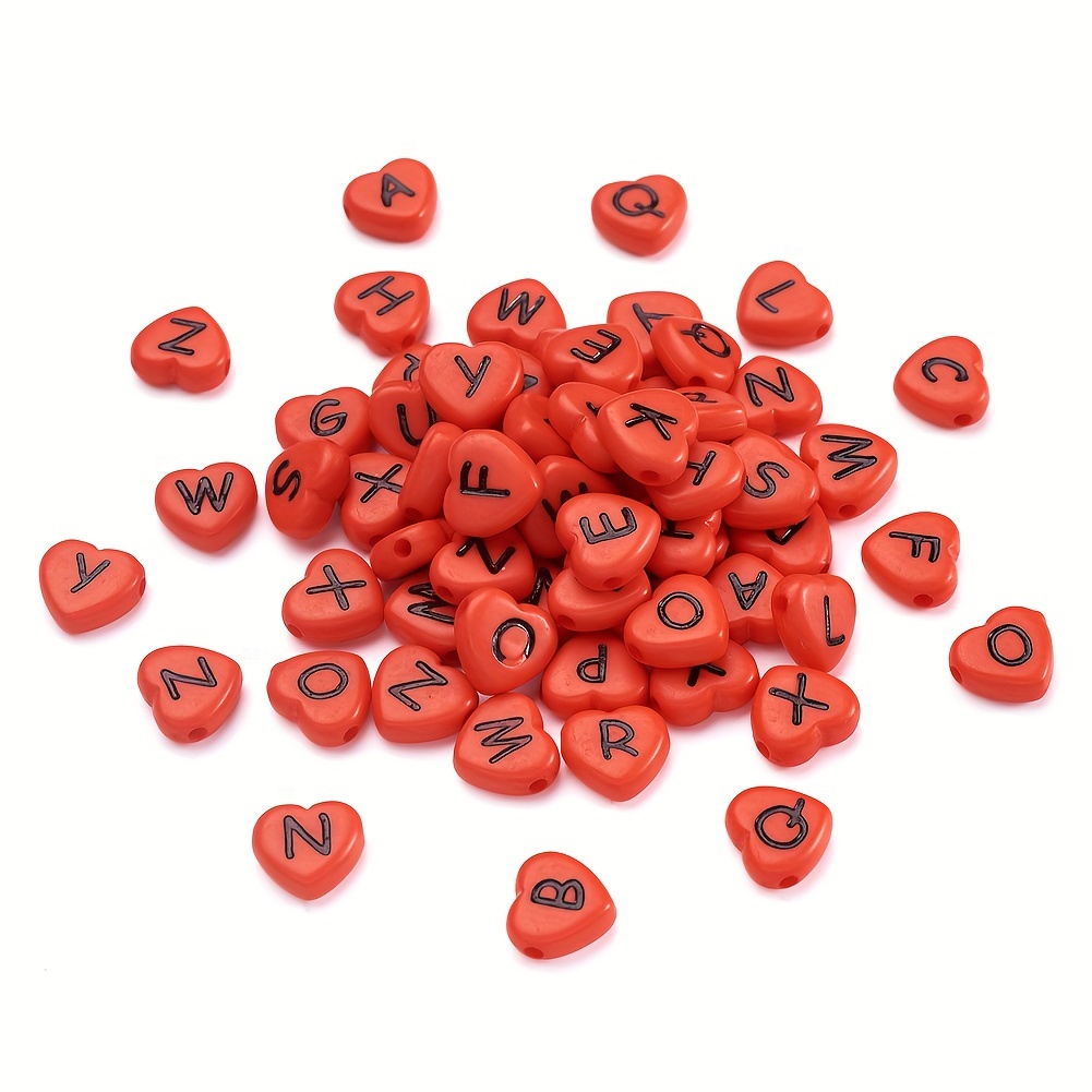 Heart Beads - 22mm Amazing AB Bright Color Opaque Double Heart Acrylic or  Resin Beads - 10 pcs set