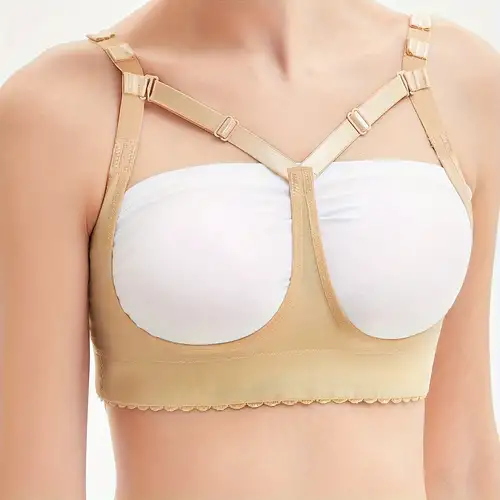 Women Post Surgery Front Closure Sports Bra With Breast Support Wirefree  Breast-receiving Underwear