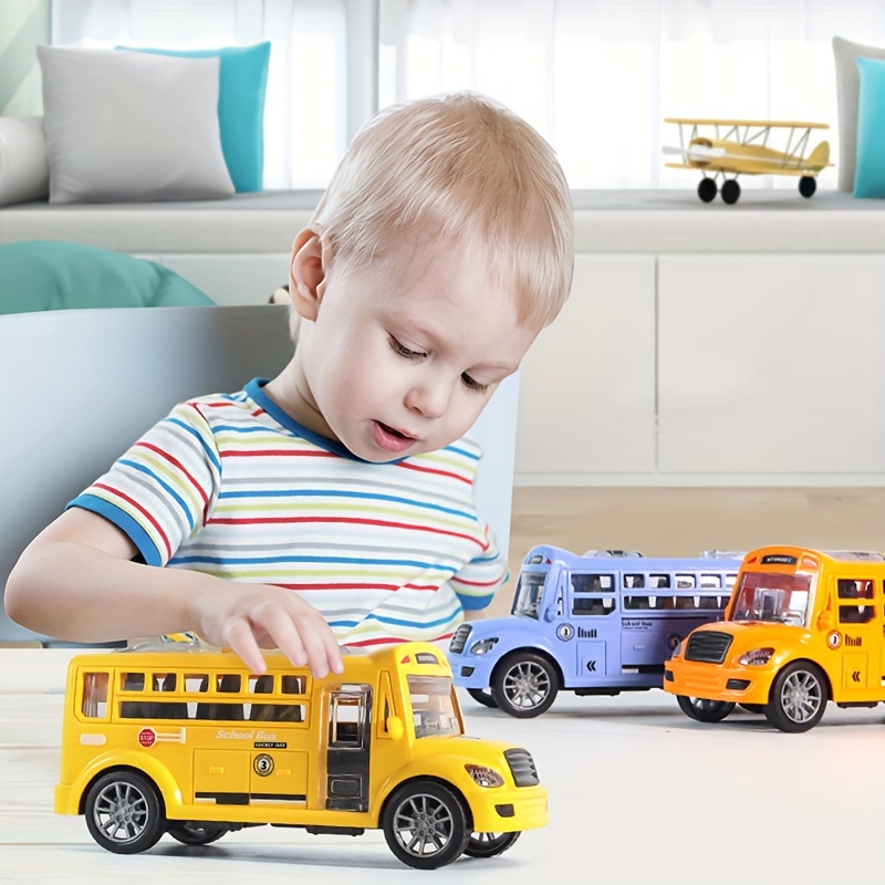 Juguete de autobús escolar con sonido y luz, juguete de simulación para  volante, juguetes de autobús escolar para niños pequeños con educación