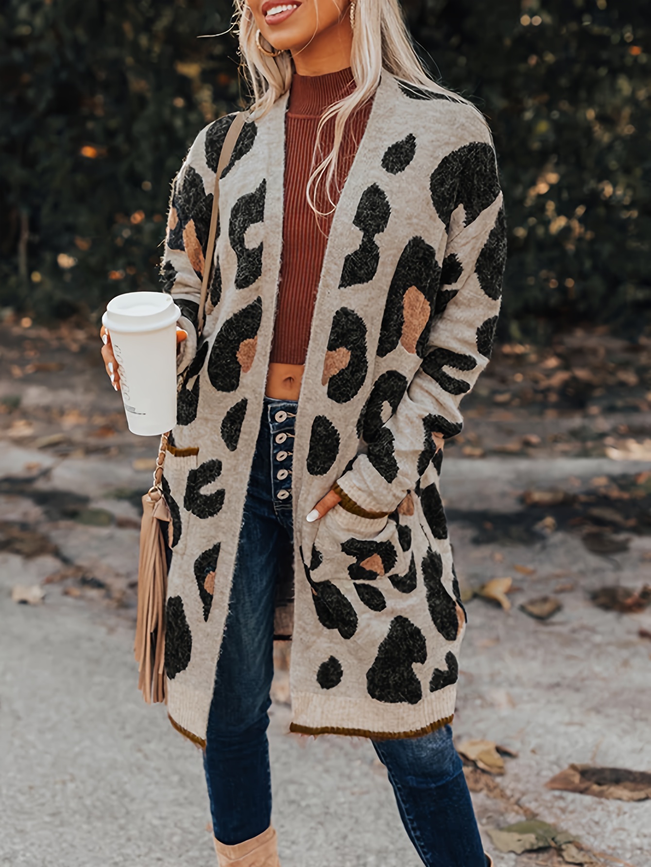 Leopard cardigan store