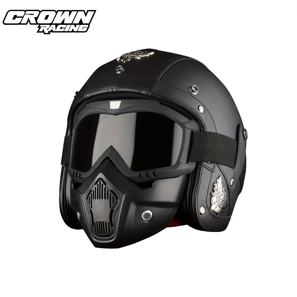 Candado universal para casco de motocicleta, 0.866 in, color negro