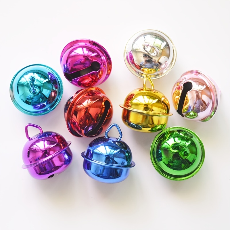 300pcs Coloured Bells, 8mm Craft Bells Sleigh Bells Mini Bells Small Metal  Bells With Storage Box For DIY Jewelr