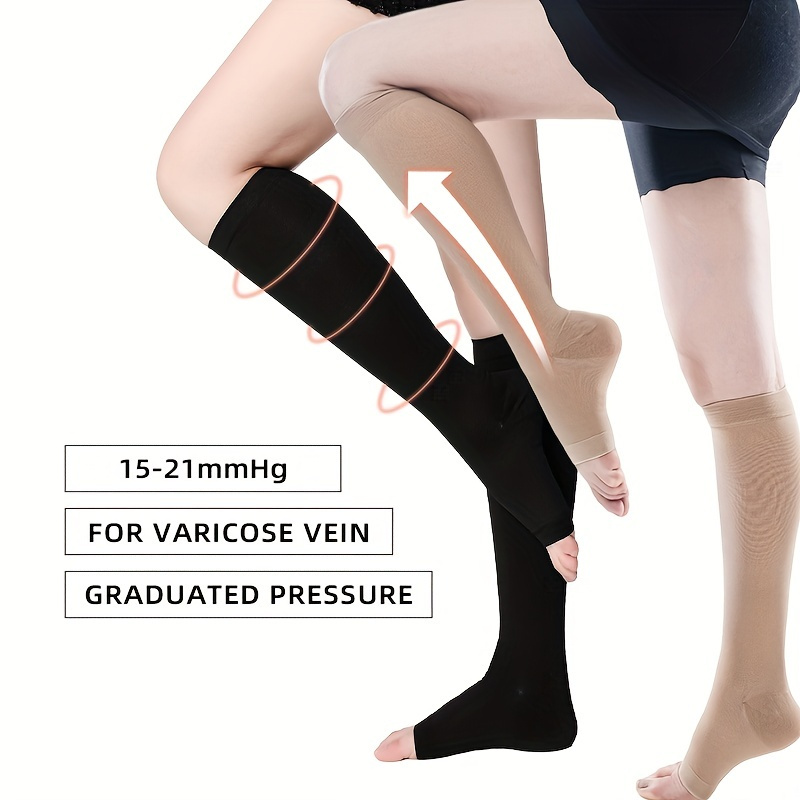 1 Pair of Varicose Vein Prevention Compression Socks - 20-30mmHg Sporty  Support!