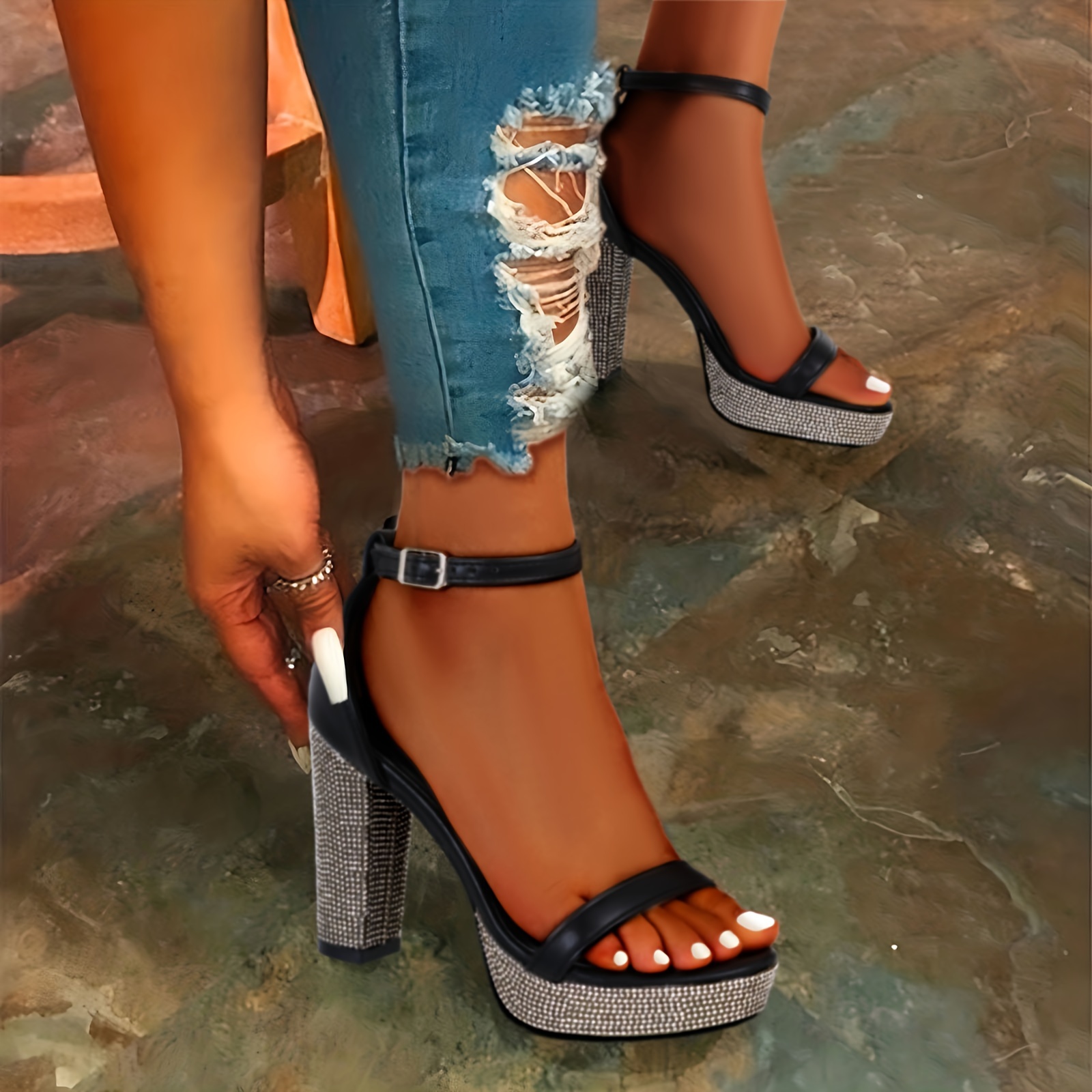 Women's Elastic Crisscross Strap Sandals, Pointed Peep Toe Ankle Strap Thin  High Heels, Back Zipper Design Shoes