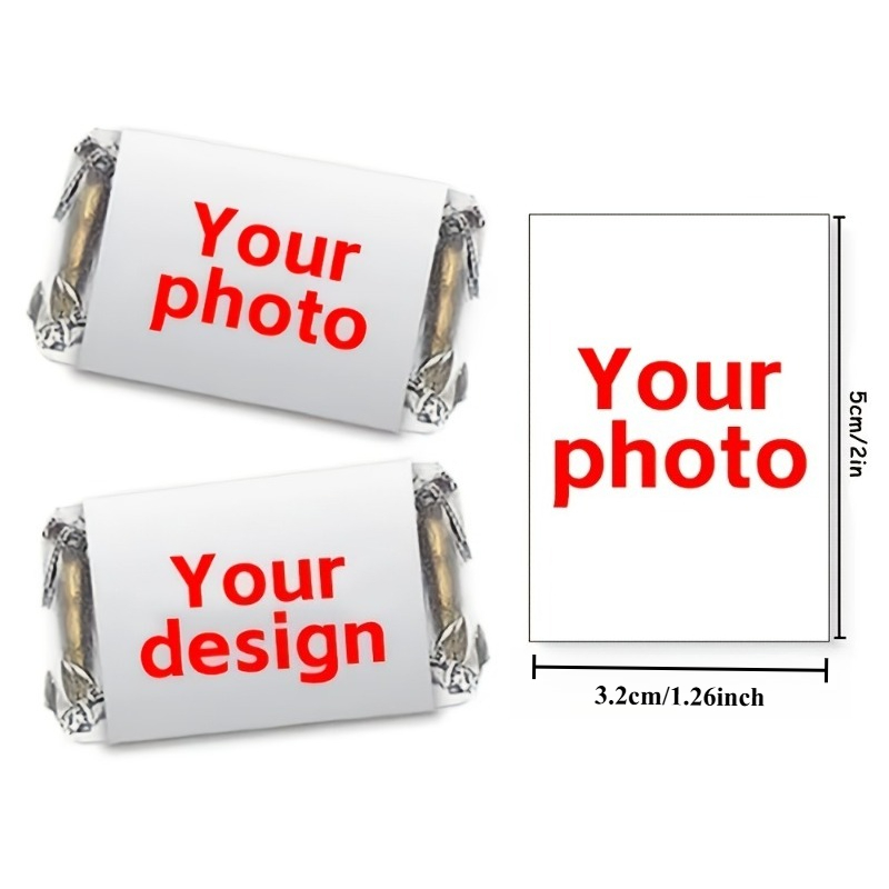 TEMU Custom Personalized Wedding Candy And Chocolate Stickers (stickers Only), Custom Wedding Candy Labels Mini Candy Stickers, Wedding Chocolate Bar