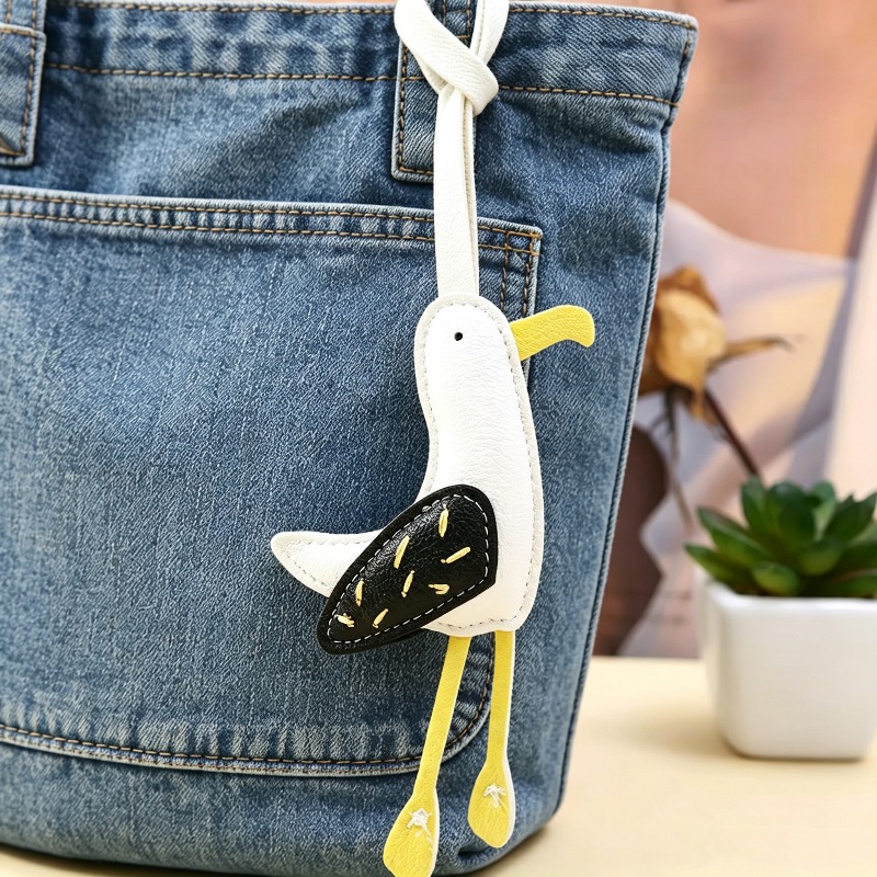 E-shop Neuer, exquisiter und niedlicher Möwen-Anhänger-Schlüsselanhänger, hergestellt aus hochwertigem Kunstledermaterial, mit interessantem Design,