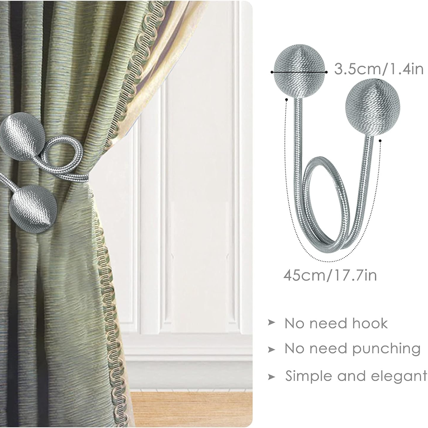 6 DIY High-Quality Nordic Style Curtain Strings, Featuring Woven Design and Durable Materials for Fixing Curtains, Suitable for Thin or Thick Curtains, Perfect for Decorating Bedroom, Living Room, Kitchen, and Office Curtains.