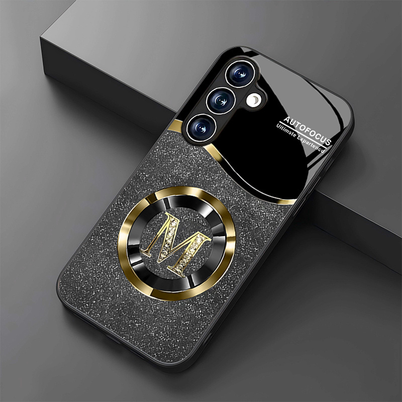 TEMU Phone Case: Luxury Glitter Golden Letter For Galaxy S25/s25 Plus/s25 Ultra/s24/s24 Fe/s24 Plus/s24 Ultra/s23/s23 Fe/s23 /s23 Ultra/s22/s22 /s22