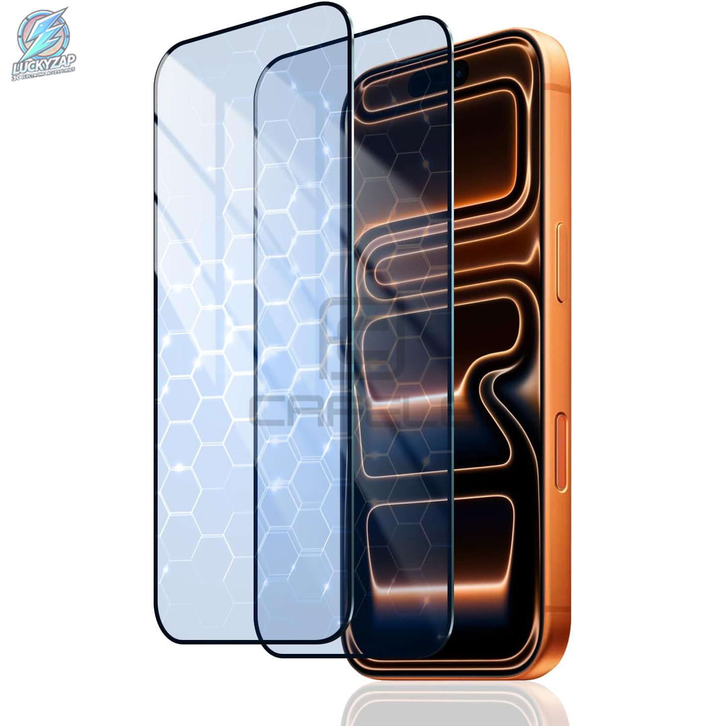 E-shop 2 Stück Vollflächiger HD Glas Bildschirmschutz - Super9D Gehärtetes Glas Bildschirmschutz, Kompatibel mit iPhone 17 Pro Max, 17, 17 Pro, 17, 16