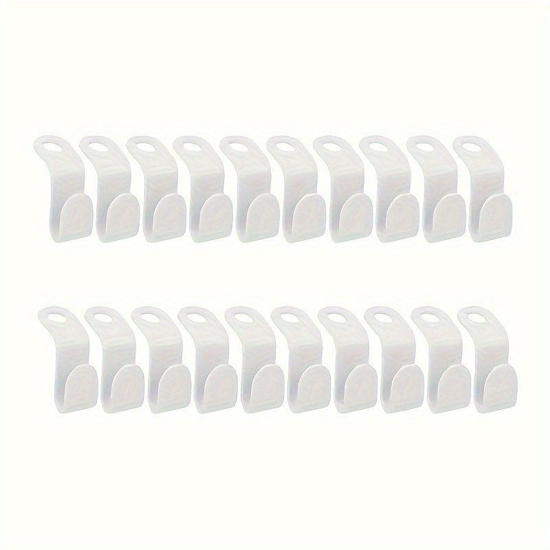 20pcs Easy-to-install Plastic Hooks, Storage Solution For Clothes, Wall-mounted Closet Organizer, Stylish And Durable Home & Kitchen Accessories, Hanging Utility Hooks, Utility Hooks