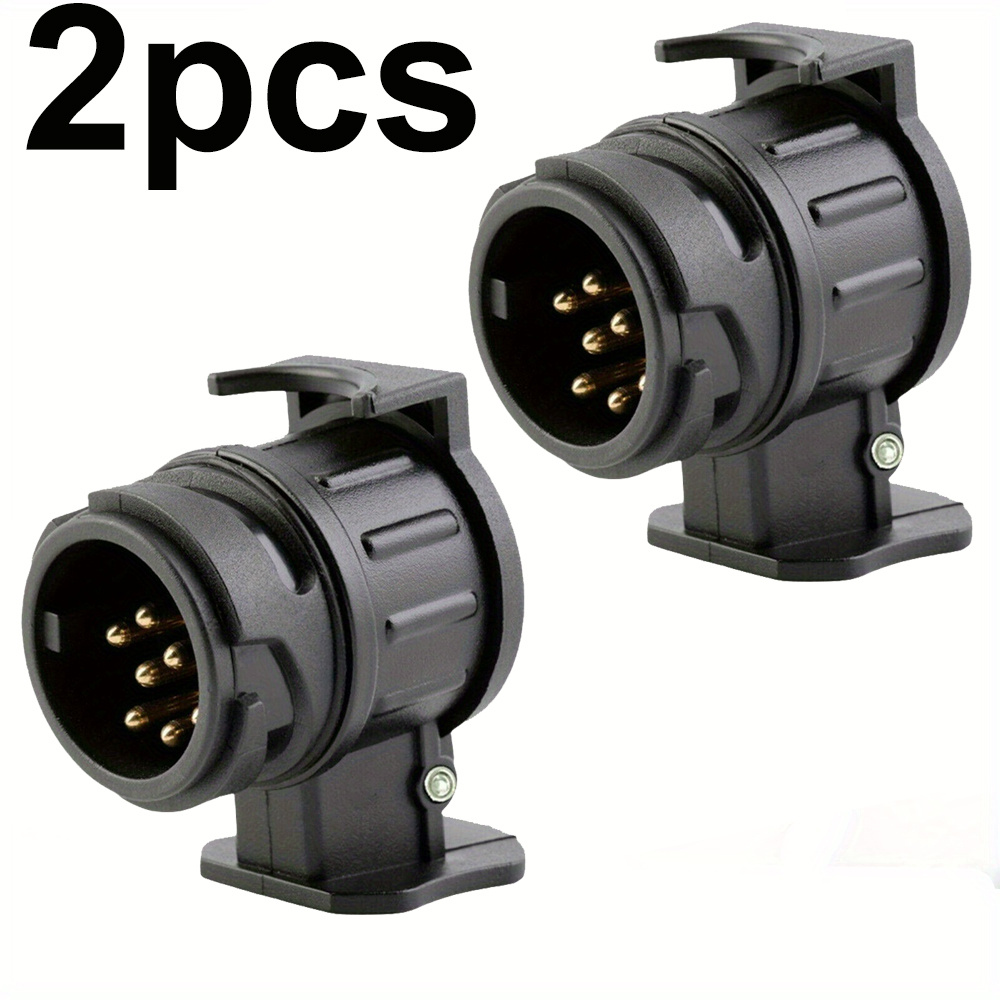 E-shop 2 Stück 13- bis 7-poliger Anhänger-Truck-Elektro-Anhänger-Konverter-Anhängerkupplungsstecker-Adaptor-Steckdose