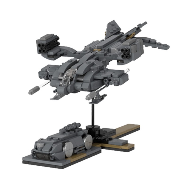 [zorvathyn] 402pcs Micro Dropship Building Blocks Set, Compact Model Kit, Stem Educational Toy, Great Gift For Collectors