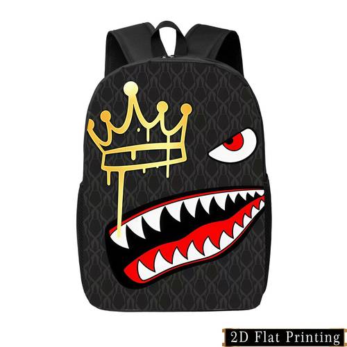 simple and stylish backpack fashionably designed backpack laptop bag lightweight and with adjustable shoulder straps and side pockets street style hand washable printed sports and casual backpack featuring a cartoon eyes