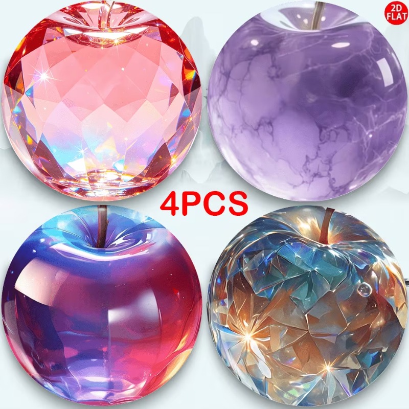 TEMU 2d Flat 4pcs/set ( ) Fashion Cartoon Anime Round Badge / Suitable For Backpack Anime Badge Hat Decoration Gift Creative Trendy Enhancement High