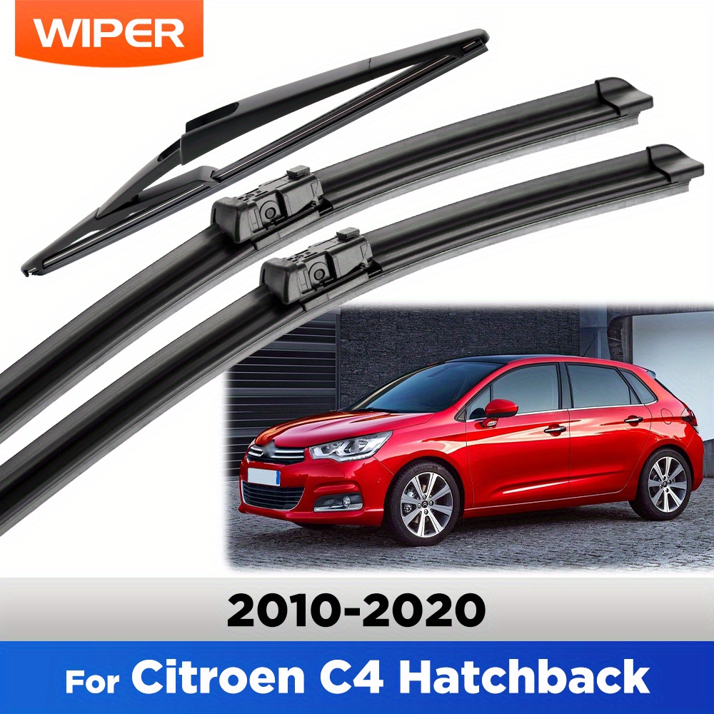 TEMU Wiper Lhd Front & Rear Wiper Blades Set For C4 Hatchback 2010 - 2020 Windshield Windscreen Window Brushes 30" 26" 12"
