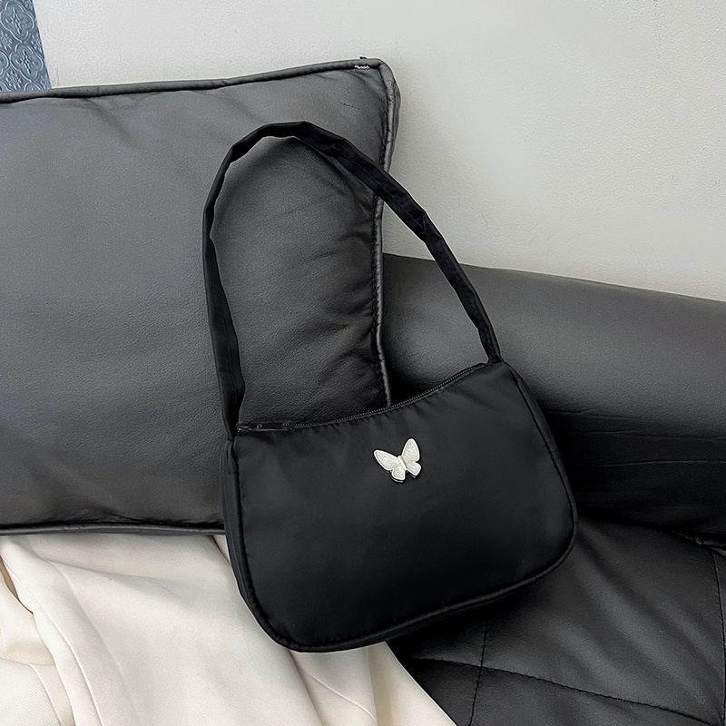 TEMU Women's & Men's Logo Handbag - Nylon Zipper Closure Shoulder Bag With, Unisex Purse Suitable For Casual &, Gift For Men And Women