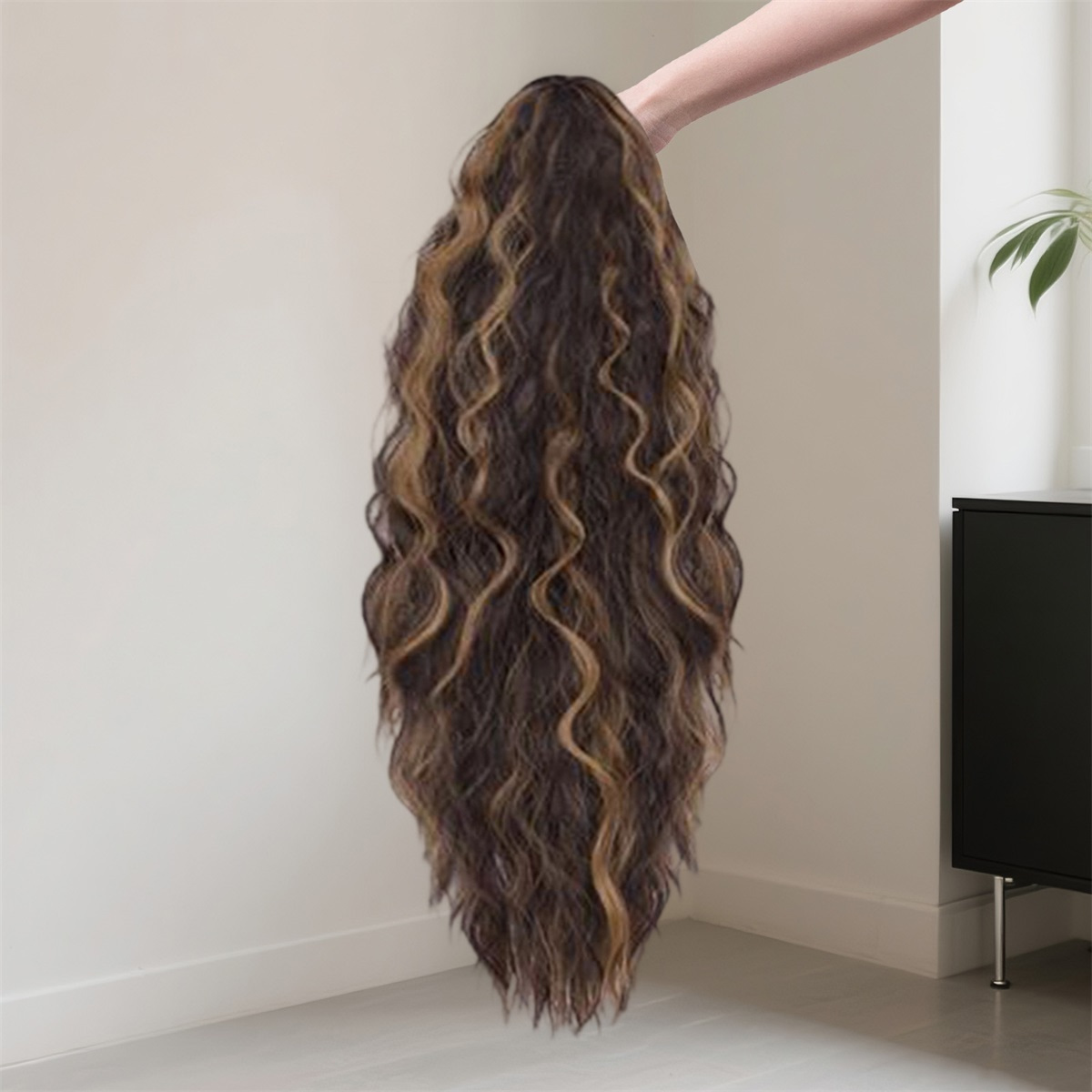 clip-in long wavy ponytail hair extensions for women - natural looking curly pony tail with volume & length,  -on hairpiece wig for parties, weddings, everyday use (no damage,  ) details 8