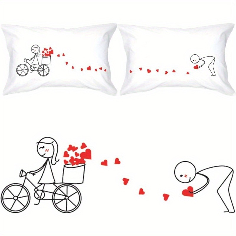 TEMU 2 pezzi Copricuscino Lombare Amore Sincero per Te - per Lui, Fidanzato, , Anniversario, Compleanno, Natale, Copricuscino per Coppie, Decorazione