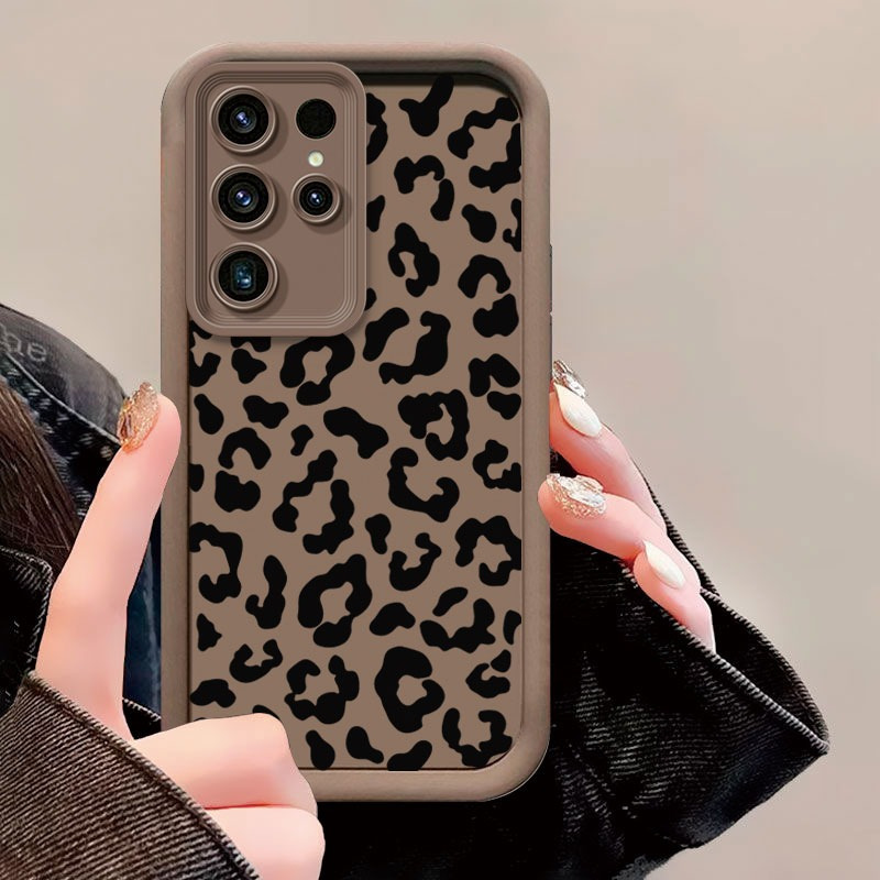 E-shop Handyhülle: Minimalistisches Leopardenmuster-Case kompatibel mit S25 S24 S23 S22 S21 Ultra S23 S21 S20FE S21 S22 S23 S24 S25 Plus/A33 5G A53 5G,