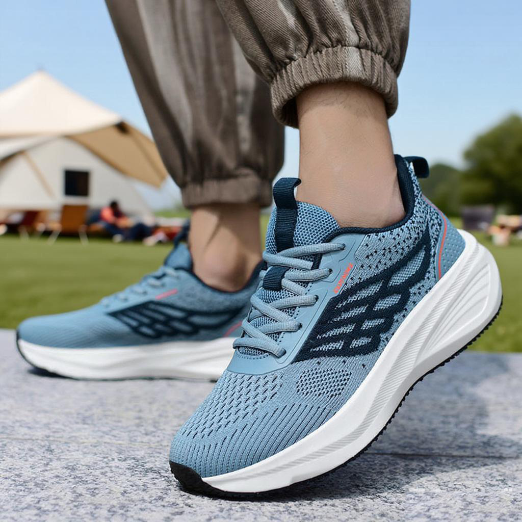 Men's Lightweight Breathable Running Shoes with Wide Toe Design