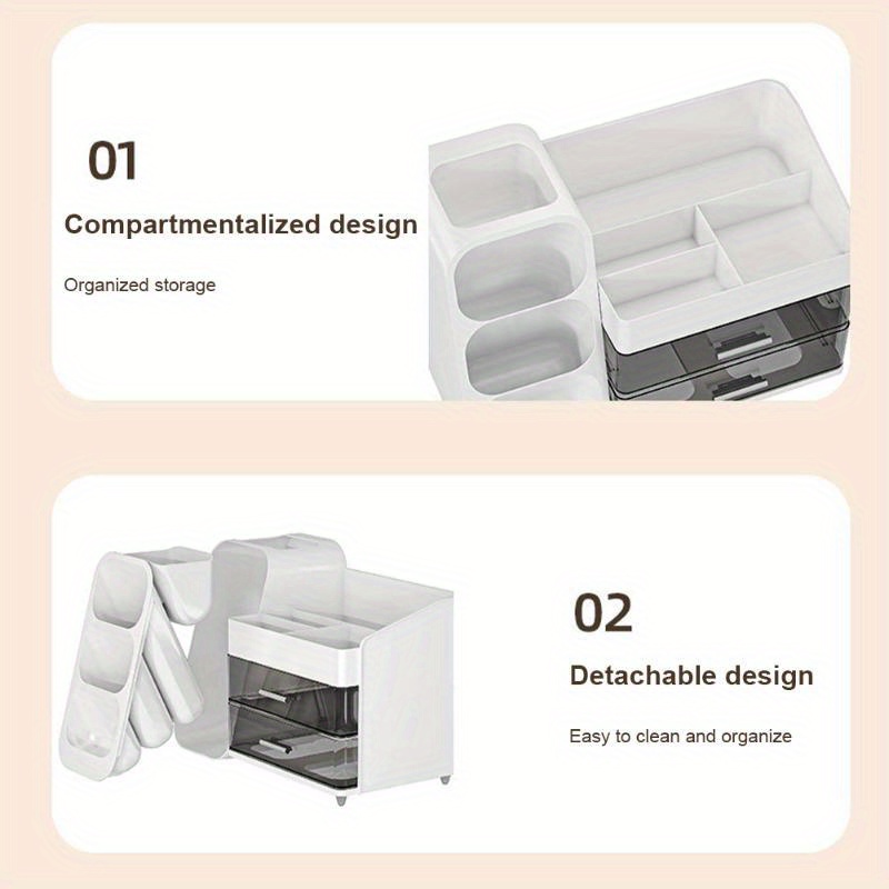 cosmetic storage box for dresser with dresser drawer dresser table top bathroom table top elegant dresser for brush lotion lipstick and nail polish Product details 1