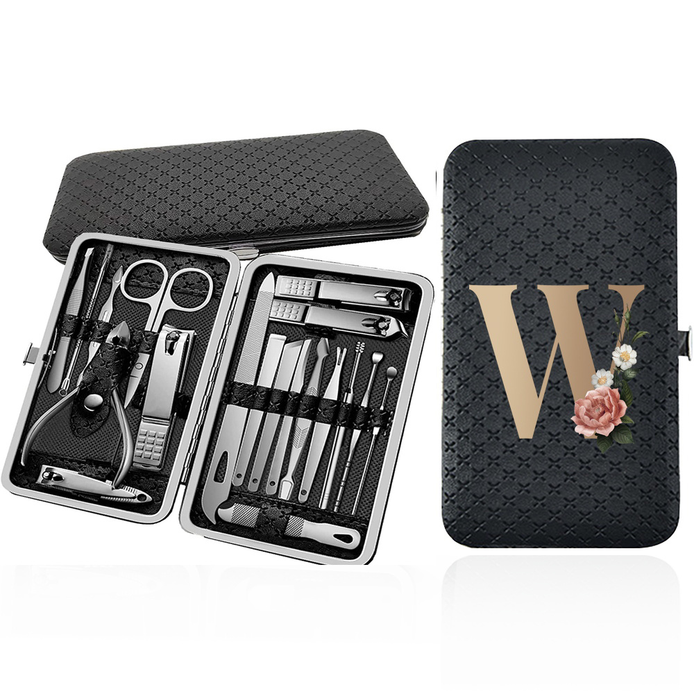 Portable 19pcs Nail Clipper Set with Beauty Tools