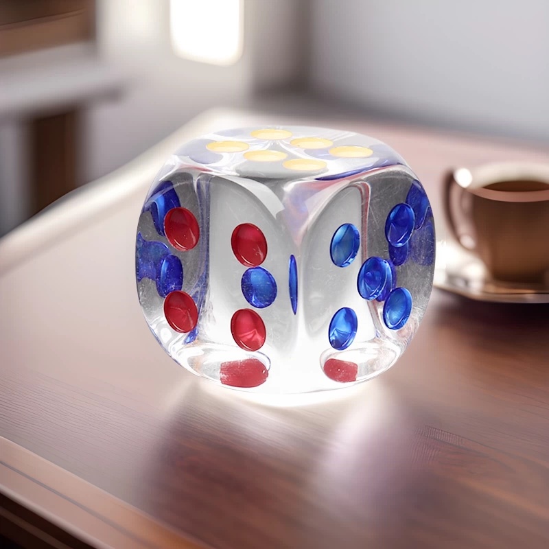 Crystal Clear Dice Points for Game Props