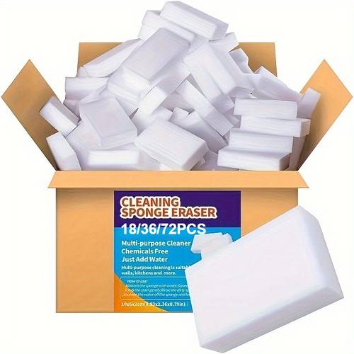 18 36 72pcs sponge eraser foam cleaning pad multifunctional household cleaning sponge kitchen dishwashing sponge suitable for furniture bathroom bathtub sink floor wall cleaning supplies household gadgets