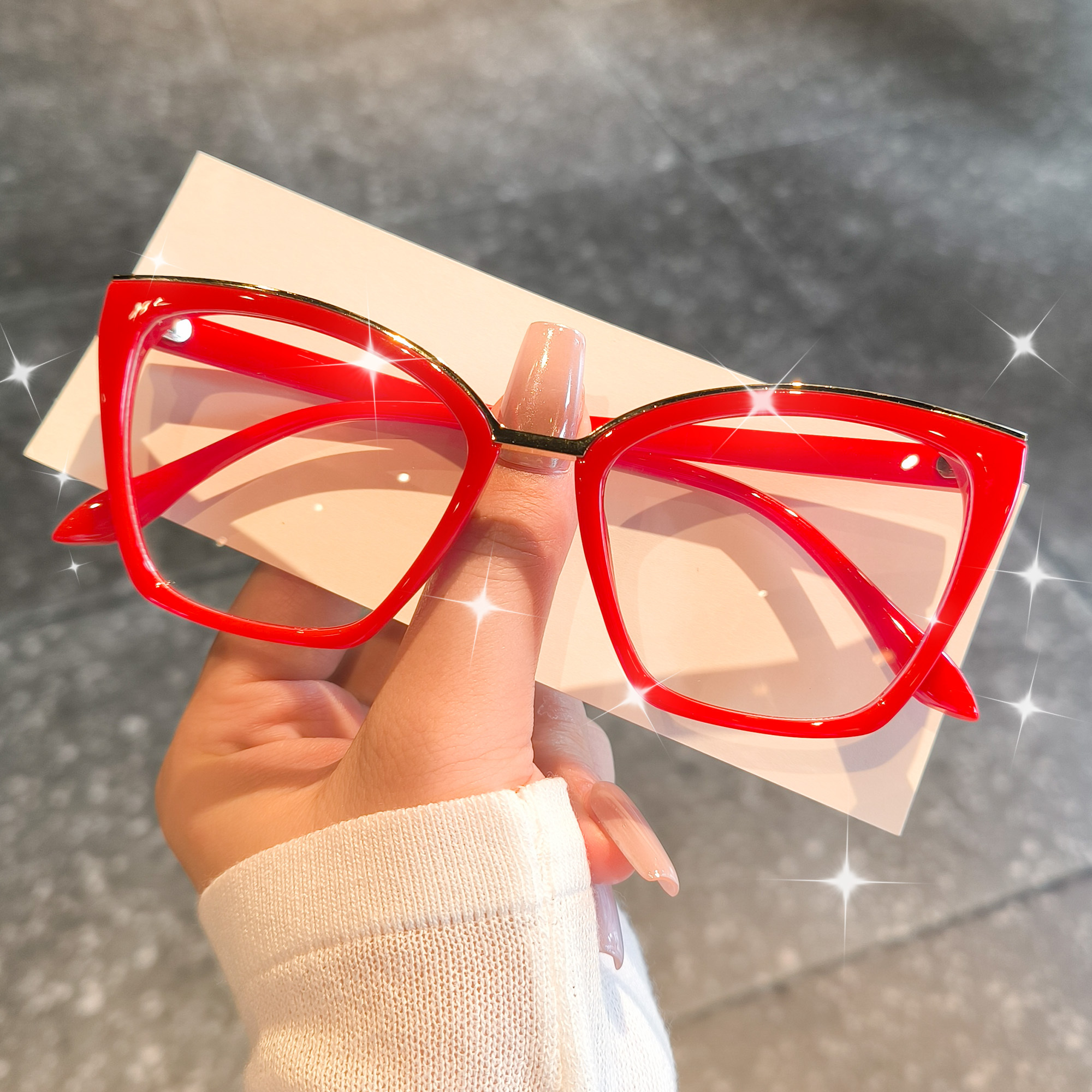 Image of Cat Eye Glasses Y2k Fashion Decorative Glasses For Women Men, Perfect For Daily Gatherings And Fashion Essentials