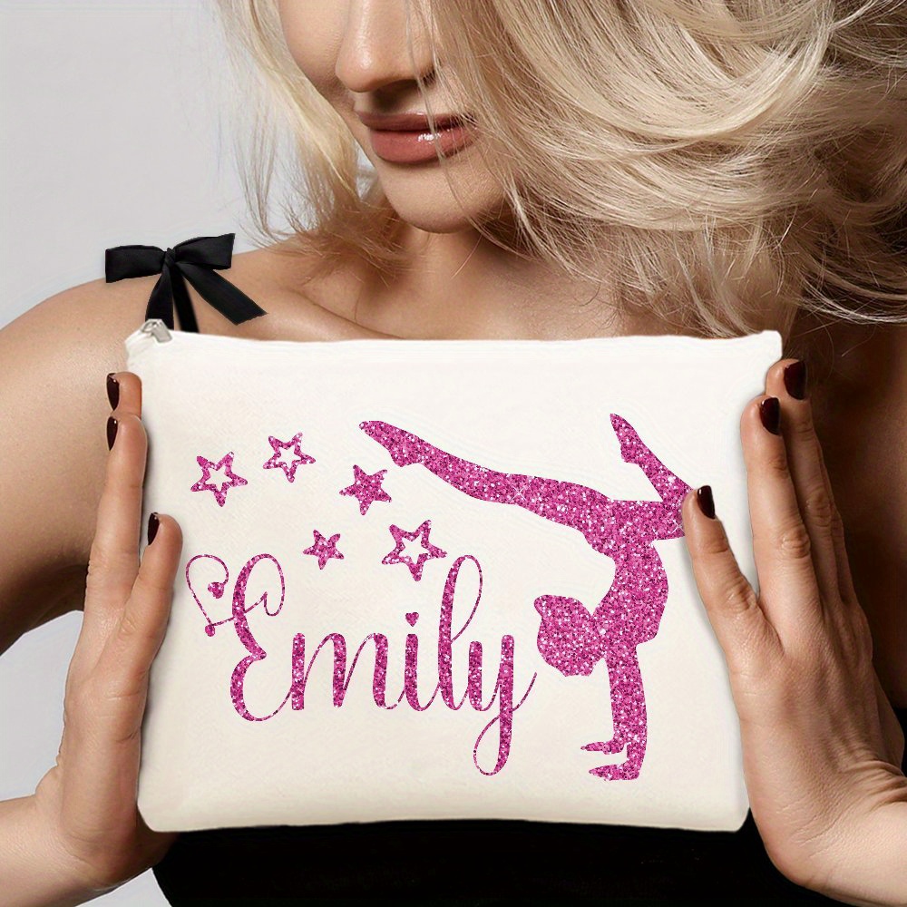 TEMU Borsa a tracolla in tela personalizzabile con e testo personalizzato, grande capacit�, chiusura con cerniera, motivo geometrico, lavaggio a /,