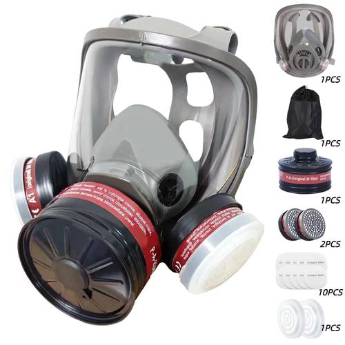 4007 full face s survival nuclear and chemical with 40 a 1 activated carbon filter full face respirator mask used for dust spray machining soldering polishing welding