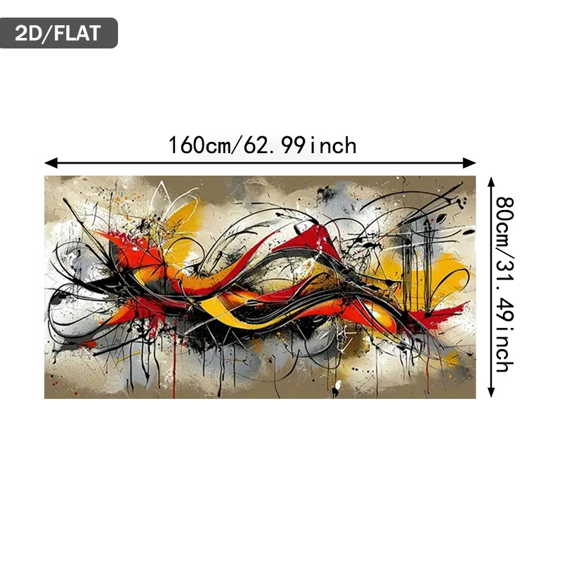 TEMU 1pc Modern Abstract Frameless Canvas Wall Art - - Horizontal/vertical Wall Painting Suitable For Living Room And Bedroom - Minimalist -scale