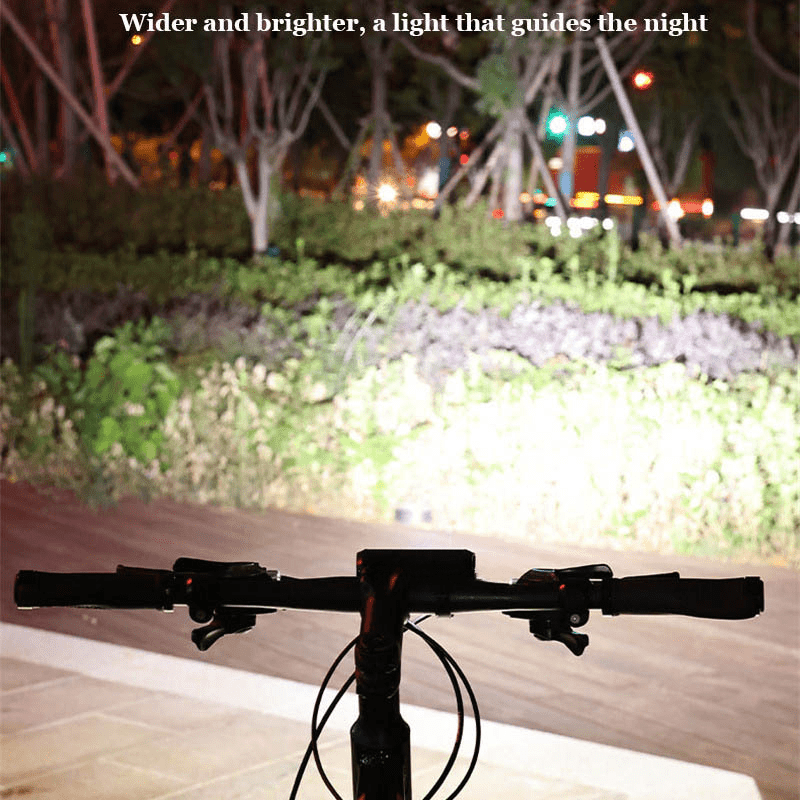 SHIZIWANGRI 2000MAH 1800LM Oplaadbare MTB Fietslampen, Fietslamp Zaklamp met 3 Leds, Aluminiumlegering Buitenfiets Accessoires