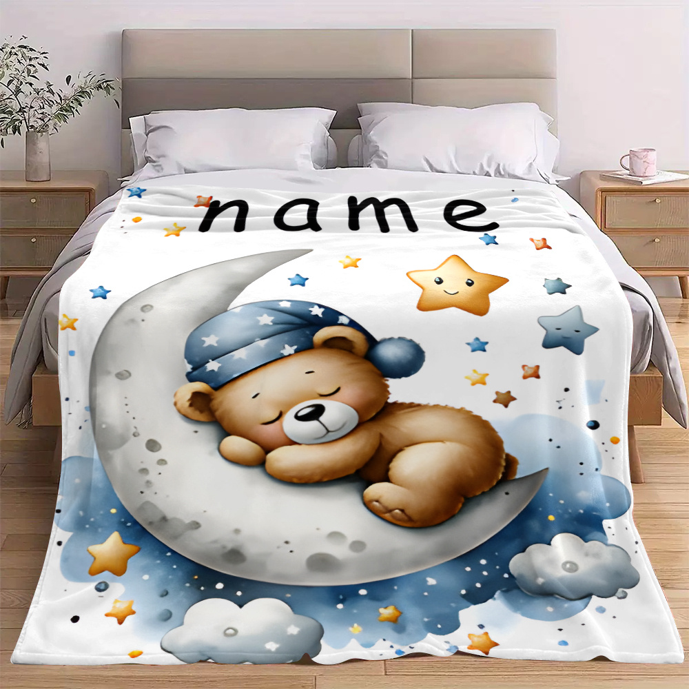 TEMU Couverture Personnalisée avec Nom - en Flanelle Personnalisé, Châle en Flanelle Multi-Images Personnalisé, et Confortable, Couverture Chaude en