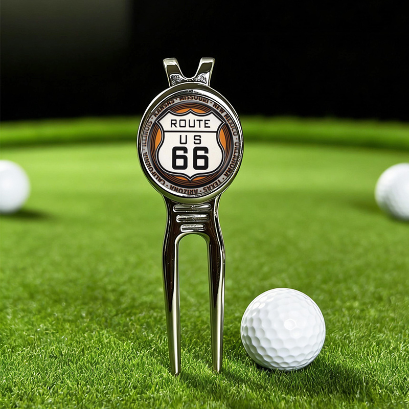 TEMU Route 66 Fashion Illustration Golf Course Repair Tool