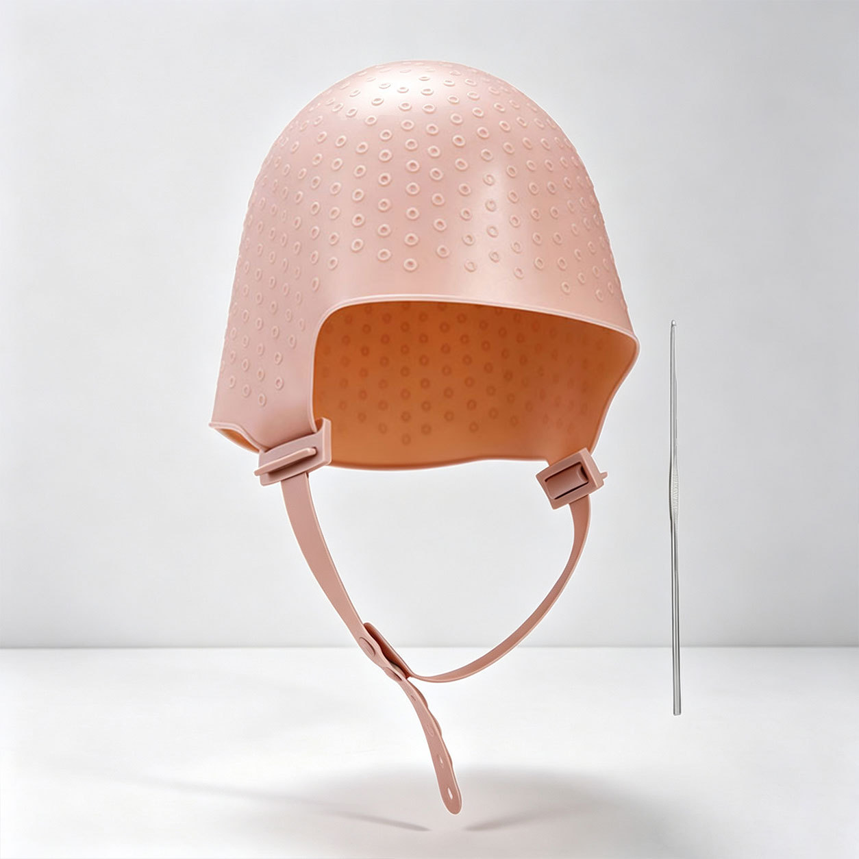 TEMU Juego de 1 gorro para con agujas, gorro reutilizable para con correas de sujeción ajustables, diseño transpirable y poroso, adecuado para