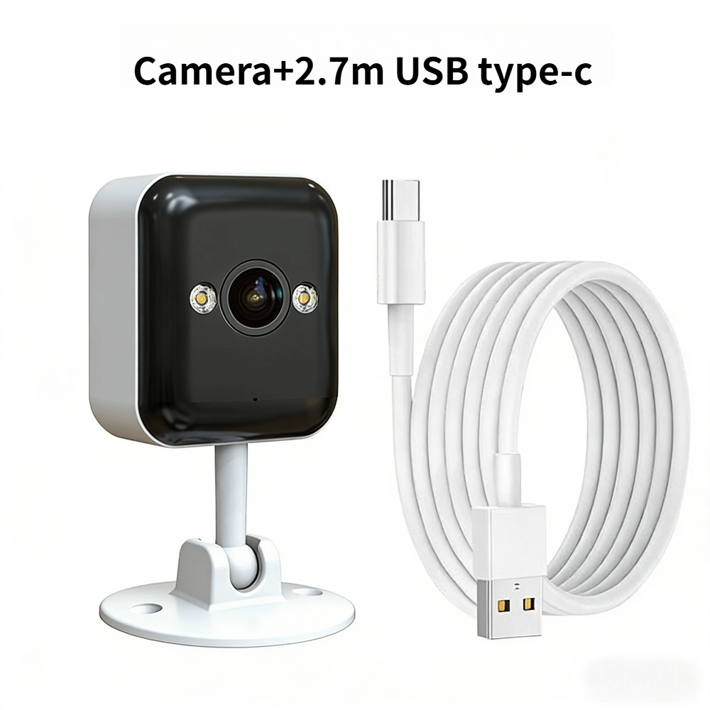 TEMU JOOAN Caméra de réseau fil, Caméra de surveillance de sécurité intelligente, Caméra de sécurité à suivi automatique Wifi , Vision en couleur,