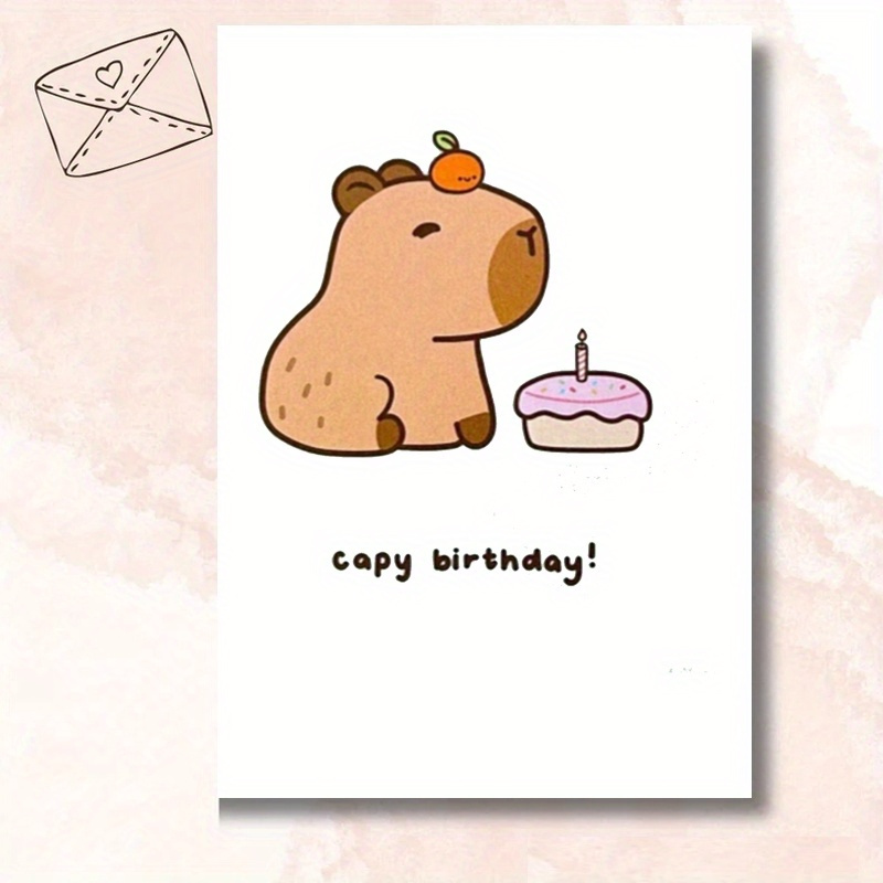 Lustige Capybara Geburtstagskarte – Süß & Groß Für Kinder & Freunde
