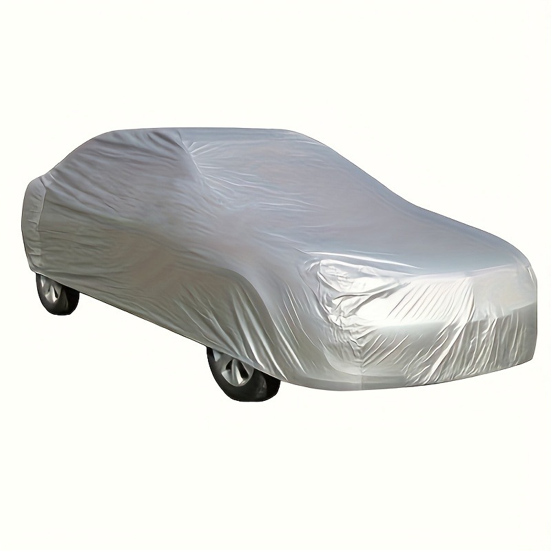 universal car   of peva material with uv protection rainproof dustproof snowproof and high temperature   suitable for   vehicle protection silver gray   stylish and durable