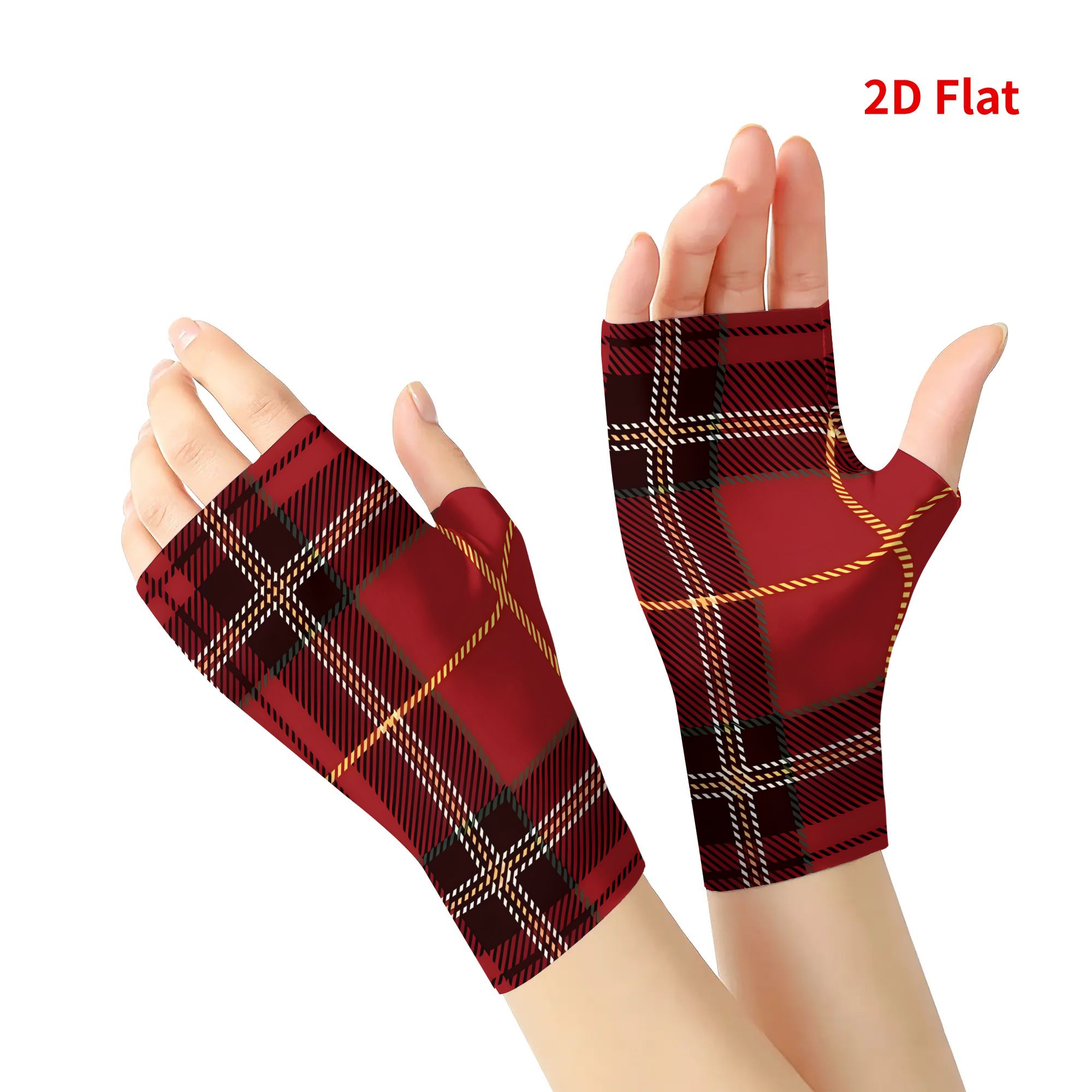 TEMU 2d Print Design Royal Stewart Tartan Thin Sports Gloves Comfortable Daily Casual Wear