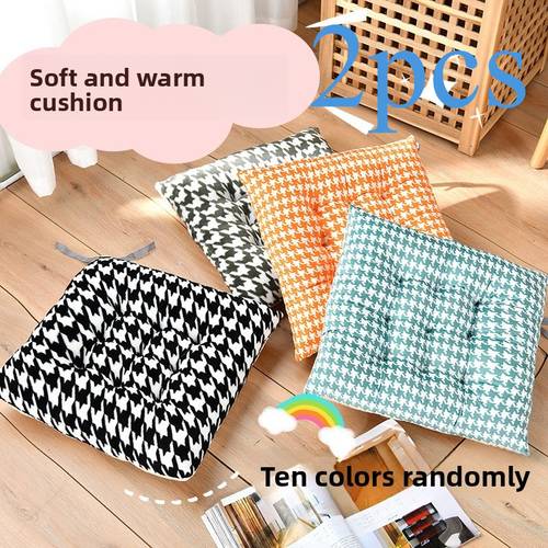 Latest 2pcs Outdoor/Indoor Cushion with Straps Dining Chair Cushion 17.72 X 17.72inch Birds, Outdoor Cushion, Indoor Seating, Classic Pattern, Fashion Seat Cover, Durable Material, Strap Cushion, Seat Cover,