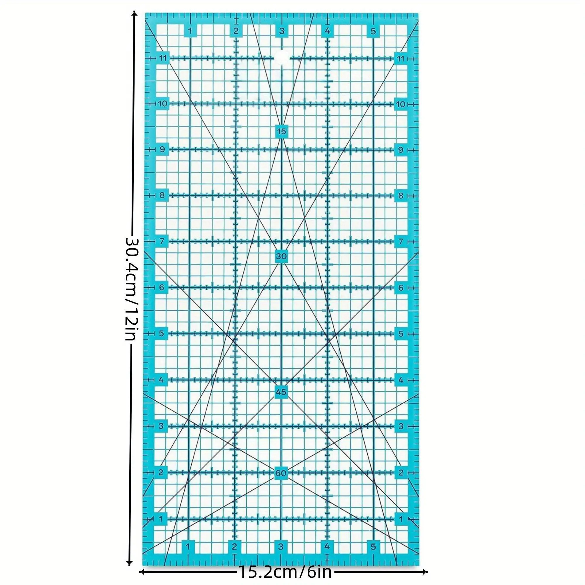 TEMU 투명 아크릴 자: 미끄럼 방지, 고품질, 재봉 및 퀼팅에서 정밀 측정에 적합