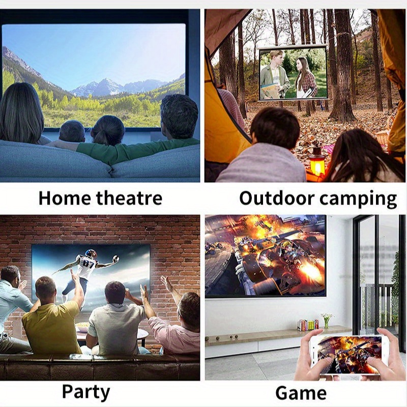 proyector portátil mini led, compatible con 1080p hd, con control remoto,   usb,   para películas, presentaciones, cine en casa - compatible con teléfonos inteligentes, para for ipad, televisores, portátiles, proyector   portátil 5