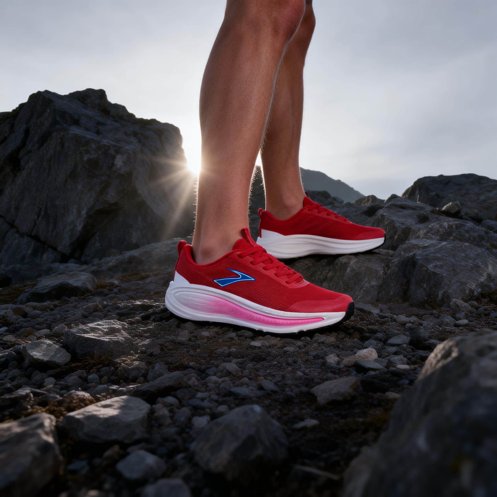 Men's Outdoor Road Training Running Shoes, Breathable Mesh Upper with Anti-Slip Sole, Ideal for Fitness and Marathons. Stylish Sporty Design, Comfortable Cushioning, Unisex Couple Style, Casual and Versatile Fashion Sneakers. Anti-Twist Stability S