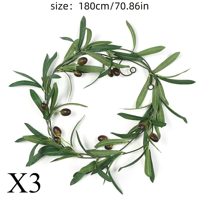 Image of 3pcs - Artificial Vine - Floral Vine Decoration - No Maintenance Required - Lifelike - For Pool/archway/party/wedding/birthday/banquet/tea Party/evening Party Decoration - Suitable For Summer/st