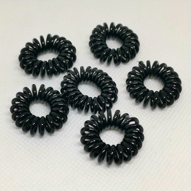 4 Spiral-Haargummis Im Set – Elastisch, Haarschonend, Telefonkabel-Design In Bunten Farben