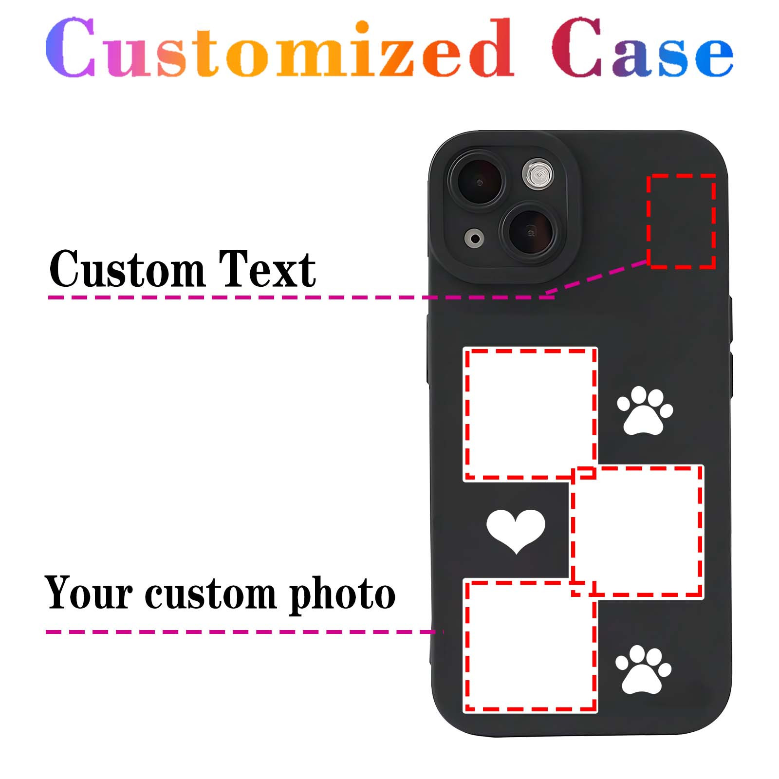 TEMU Phone Case - Diy Customize Of Pattern Uv Printing Phone Cover Angel Eyes Phone Case Matt Phone Shell 360 Degree Full Protection For Iphone 11 12