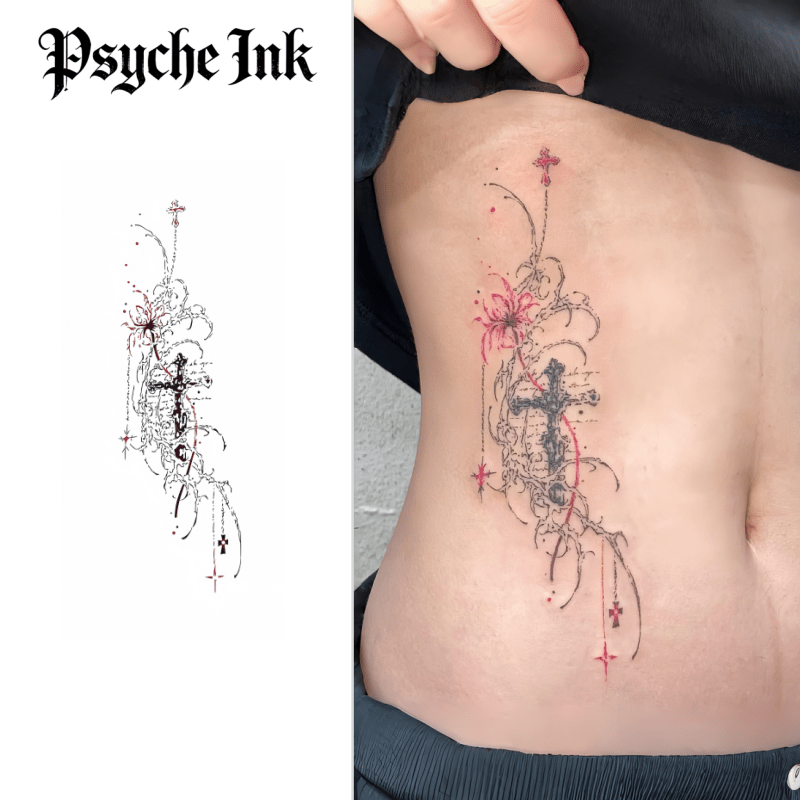 spider lily tattoo black - Switzerland