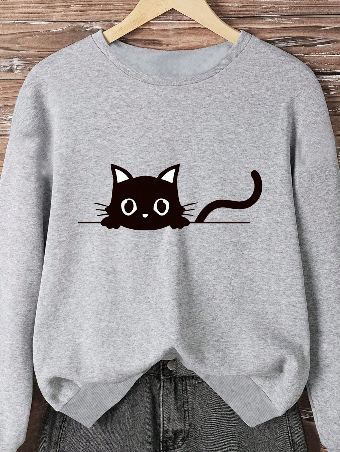 Freepik Felpa Con Gatto Nero Maglione Caldo In Pile Per Gatti